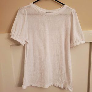 LOft lightweight White Short Sleeve‎ Top